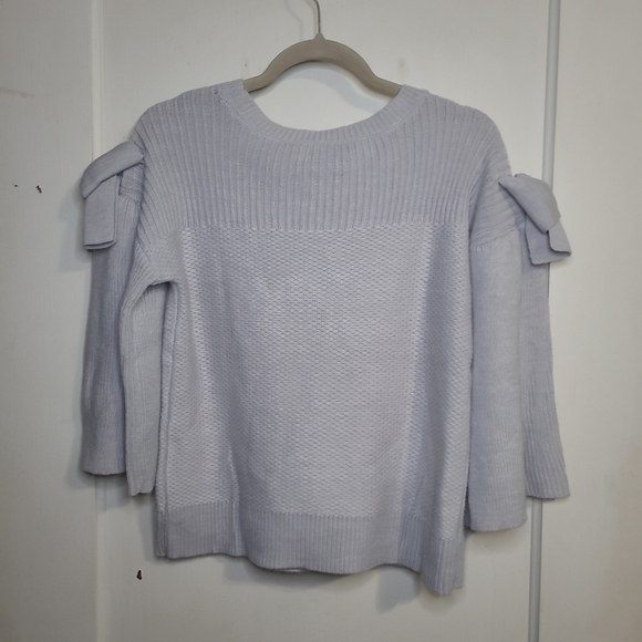 Mod X Stitch Knit 3/4 Sleeve Boat Neck Cropped Sweater XS - Picture 8 of 9